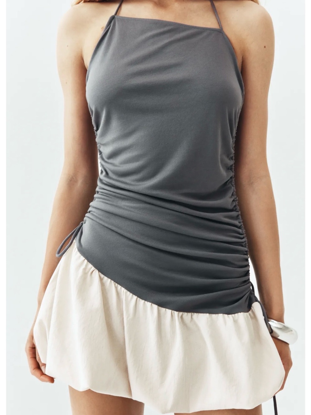 Zara combined balloon dress